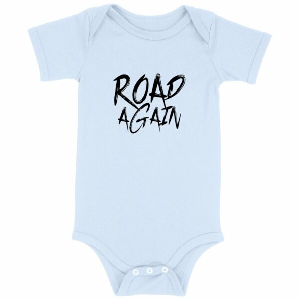 Body bébé blanc, bleu ou rose - coton bio - Road Again