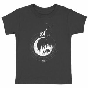 T-shirt Enfant unisexe Premium Plus noir et couleurs - coton bio - Lune