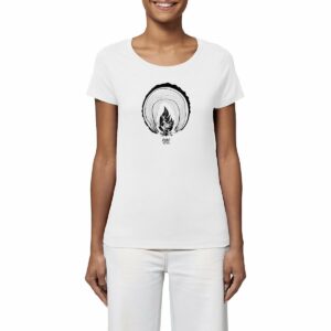 T-shirt Femme premium blanc - coton bio - Flamme