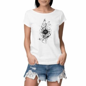 T-shirt Femme Slub Premium Plus blanc ou rose - coton bio - Astéroïde