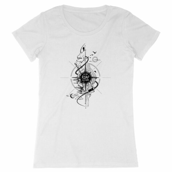 T-shirt Femme Premium Plus blanc et couleurs - coton bio - Astéroïde