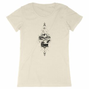 T-shirt Femme Premium Plus blanc et couleurs - coton bio - vanlife