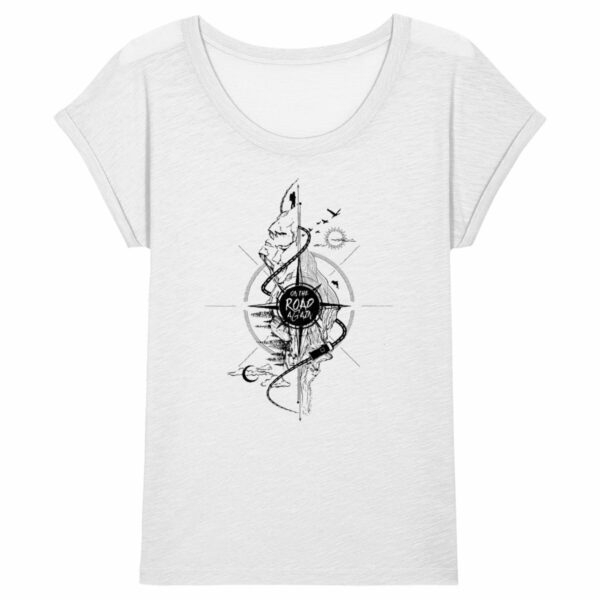 T-shirt Femme Slub Premium Plus blanc ou rose - coton bio - Astéroïde