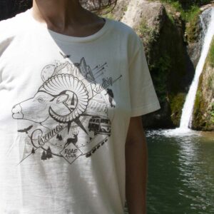 Tee shirt bio Femme de la collection Cévennes, couleur naturel