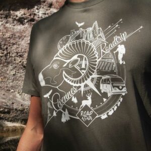 Tee shirt bio homme de la collection Cévennes, couleur kaki