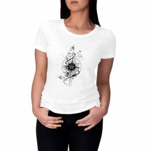T-shirt Femme Premium Plus blanc et couleurs - coton bio - Astéroïde