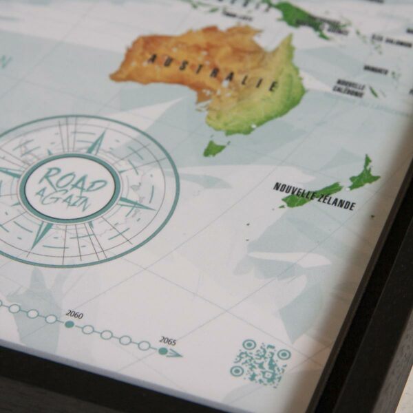 Road again propose sur sa carte du monde d'épingler voyages et road trips