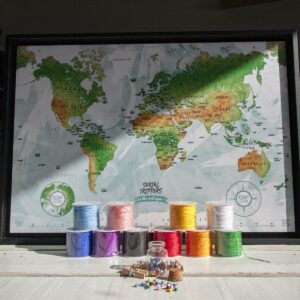 Carte du monde à épingler - serial trippers - version claire