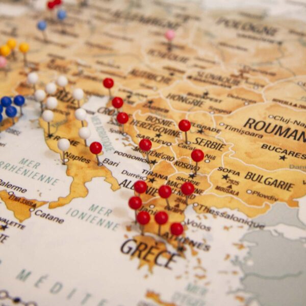 Carte d'Europe pour épingler vos road trips Serial Trippers