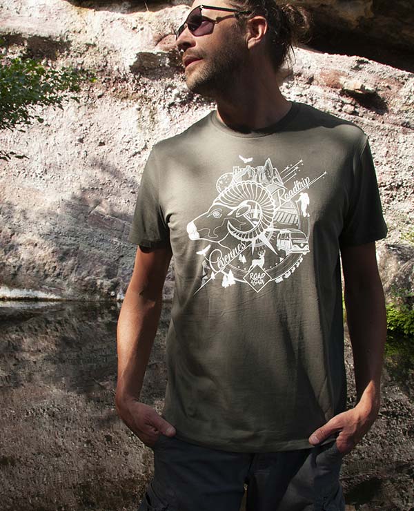 Vêtements bio pour hommes de la marque Road Again - Collection Cévennes