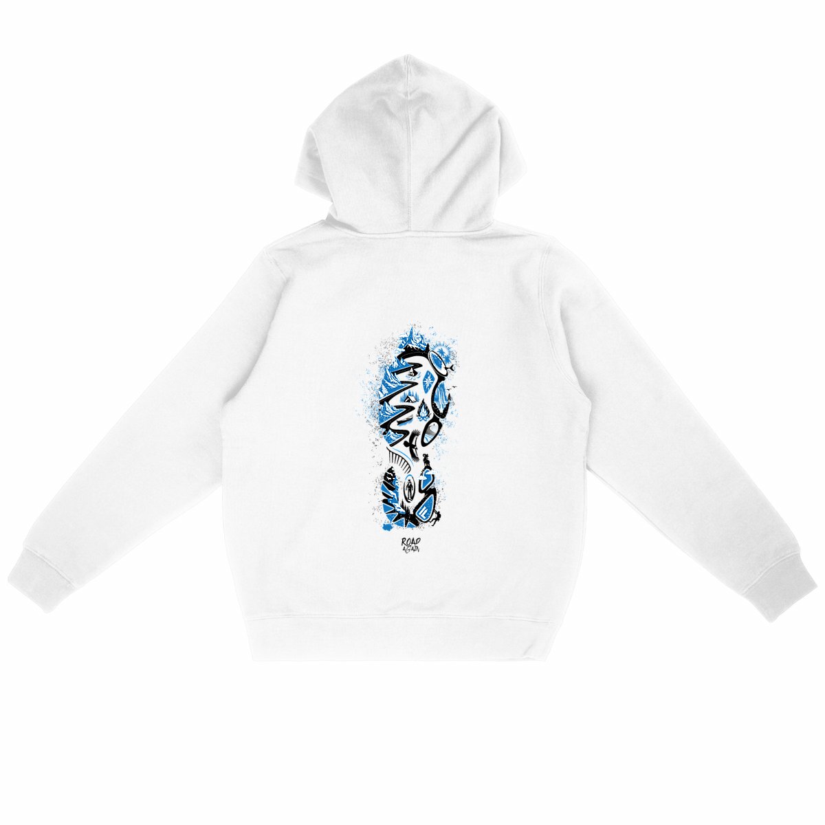 Sweat léger à capuche – coton bio et polyester recyclé – Randonnée - bleu