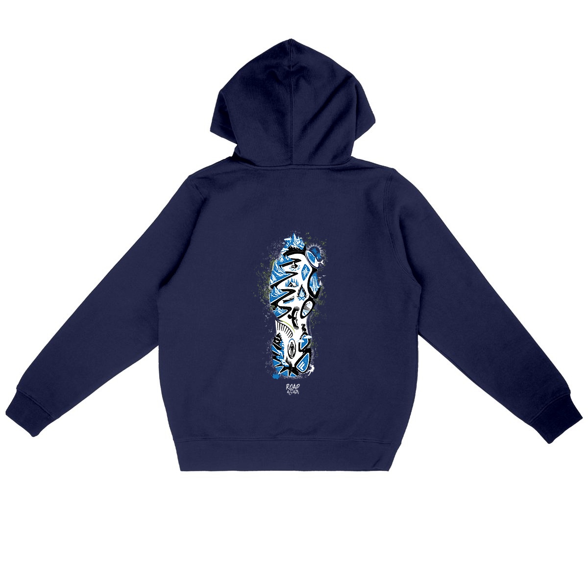 Sweat léger à capuche – coton bio et polyester recyclé – Randonnée - bleu