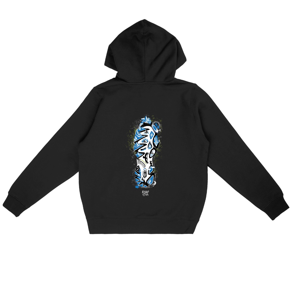 Sweat léger à capuche – coton bio et polyester recyclé – Randonnée - bleu