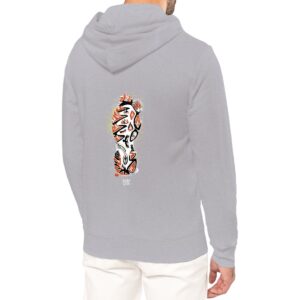 Sweat léger à capuche – coton bio et polyester recyclé – Randonnée - orange