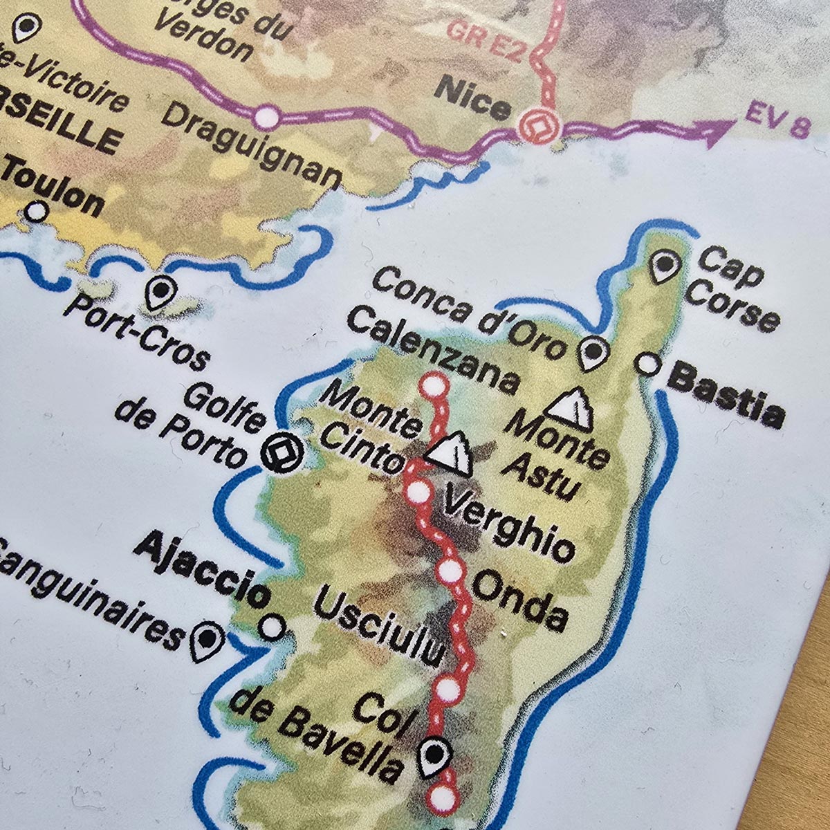 La Corse à épingler dont le GR20 de la carte Serial Trippers