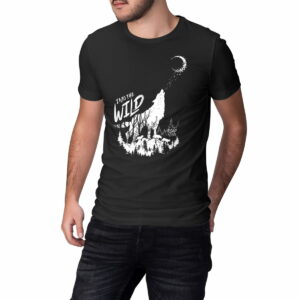 T-shirt Homme épais – coton bio – Loup